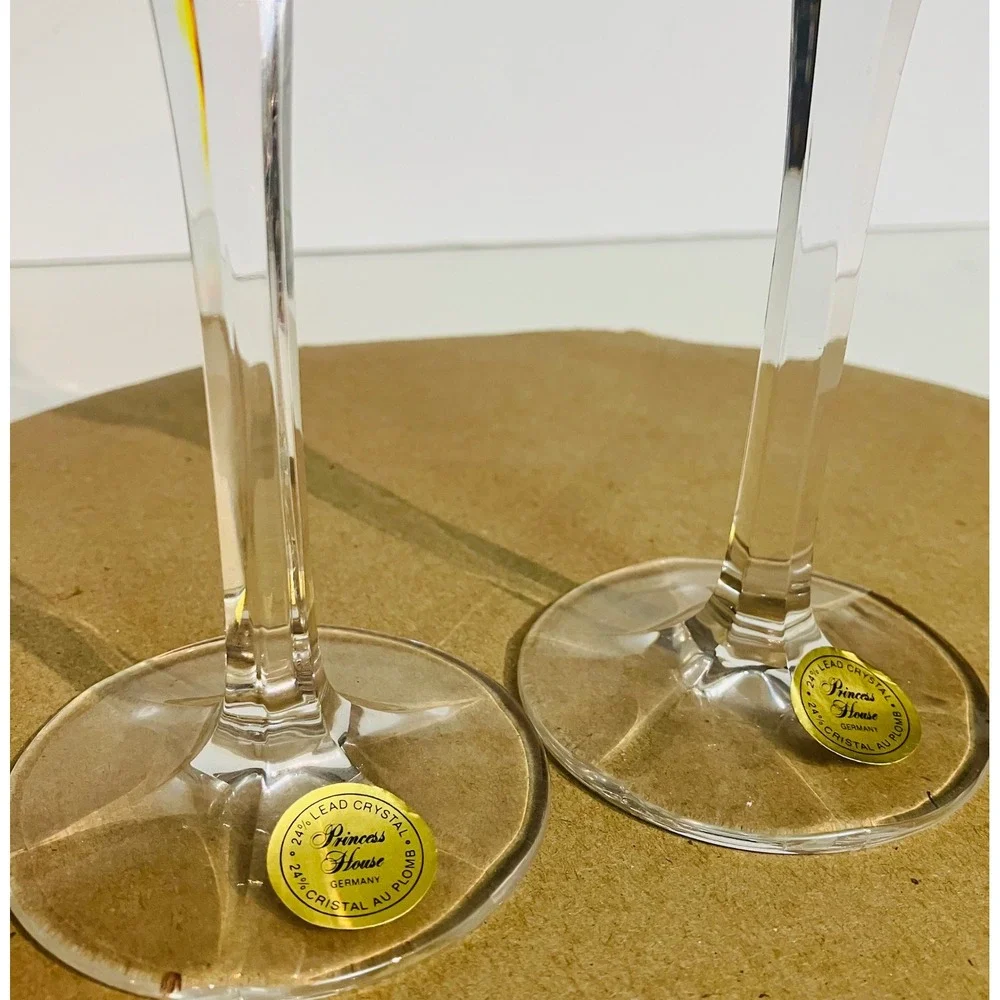 Princess House Candlestick Holders Clear cryExcellent Crystal Heritage Set